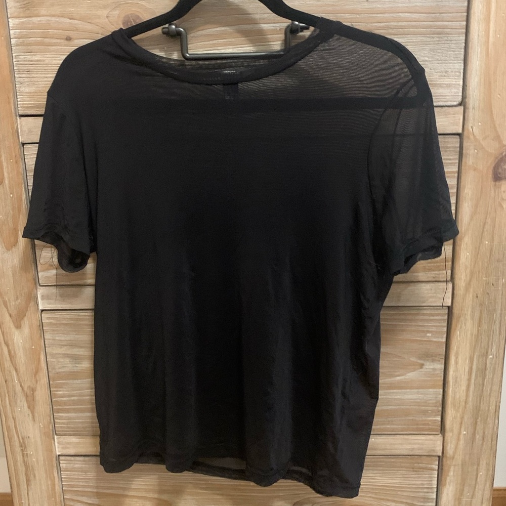 ✨2 FOR 15✨Black Mesh Going out top